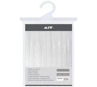 MSV Rideau de Douche en PVC Bristol Blanc 180 x 200 cm