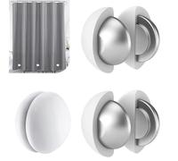 Rideau de douche coupe-vent imperméable magnétique avec revêtement en silicone Maple Plentiful pour salle de bain 4 cm Blanc mat contemporain
