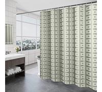 Rideau de douche de luxe 240 cm - Polyester durable avec motif carré élégant pour décoration de salle de bain imperméable et facile à nettoyer améliore votre expérience de douche
