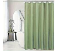 Rideau de douche de luxe à tissage gaufré vert, tissu texturé doux, lavable en machine, qualité spa et hôtel, 90 x 220 cm, décoration élégante pour salle de bain