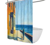 Rideau de Douche de Style côtier, Rideau de Bain pour Homme Homme pour Chien, Lavable à la Machine pour raconter des Histoires, décoration de Salle de Bain 180 x 200 cm