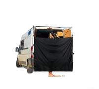 Rideau de douche d'extérieur pour camping-car - 230 x 180 cm - Noir Oxford - Brise-vue pour camping, plage, vestiaire portable avec crochets