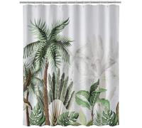 Rideau de douche - DIM - Palmiers - 100% Polyester - 180 x 200 cm - Accessoires de salle de bain