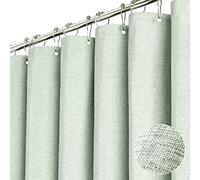 Rideau de douche en lin de qualité supérieure - 240 x 200 cm - Imperméable et anti-moisissure - Accessoire de salle de bain - Menthe - 240 x 200 cm