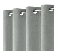 Rideau de Douche en Lin Texturé avec Revêtement Imperméable, Œillets Larges, 230GSM Rideaux Baignoire Tissu Rideau Salle de Bain Lourd, Ourlet Lesté, Lavable, Installation Facile, 183x191cm, Gris