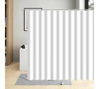 Rideau de douche en tissu blanc pour salle de bain,rideaux de douche imperméables blancs avec 12 crochets,décoration de bain de qualité,rideau de douche en tissu 120 x 190 cm/47 x 75 pouces (l x H)