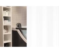 Rideau De Douche En Vinyle Standard Blanc 180x200cm. Fine Feuille De Vinyle