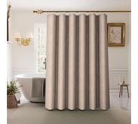 Rideau de Douche Extra Long Style Ferme bohème avec Doublure en Tissu, Design Rustique et Moderne pour Baignoire (100 x 200 cm/39 x 79 po (l x H)/Rideaux de Salle de Bain)