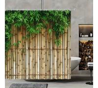 Rideau de Douche Forêt de bambous - Décoration de Salle de Bain Multi-Styles, Parfait pour Ceux Qui Aiment Les Designs inspirés par la Nature et Pratiques (165x153cm(64,96x60,24 po))