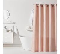 Today – Rideau de douche gauffré Utility – Polyester 180 x 200 cm, 12 crochets – Rose