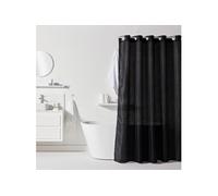 Rideau de douche gauffré - Black - Polyester - 180 x 200 cm - 12 crochets - UTILITY - TODAY