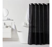 Rideau de douche gauffré - Black - Polyester - 180 x 200 cm - 12 crochets - UTILITY - TODAY