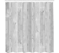 Rideau de Douche Gris au Design Naturel Vintage, Texture chêne Lisse, Tissu décoratif pour Salle de Bain avec Crochet 83x182cm/Largeur x Hauteur