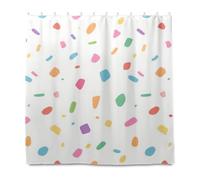 Rideau de douche imperméable en polyester avec crochet et ruban de feu d'artifice de dessin animé blanc décoratif simple pour salle de bain rustique cortinas para ba ? o elegantes modernas 183 x 183