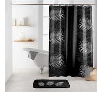 Rideau de Douche Imprimé "Orbella" 180x200cm Noir & Argent Noir G