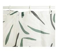 Paris Prix – Rideau de douche 5Five Duo – en polyester 180 x 200 cm – motifs feuilles – multicolore