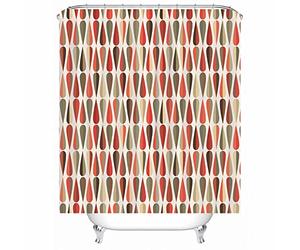 Rideau de Douche Large, Rideau de Douche intérieur en Polyester en Forme de Larme, Rideau de Chambre pour Le Printemps, l'été, l'automne l'hiver, 165 x 180 cm, coloré