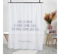 Rideau de douche Les Vilaines Filles en Polyester blanc - 180 x 200 cm