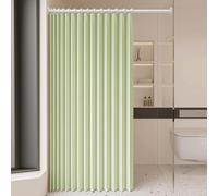 Rideau de Douche magnétique | Rideau de Douche occultant Pliable - Intimité avec Barre en Fer - Idéal pour Les Petites salles de Bain ou Les douches à Espace limité(Green,(W) 300*(H) 200CM)
