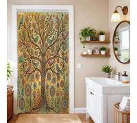 Rideau de douche motif arbre de vie oiseau chanteur bohème 91,4 x 182,9 cm