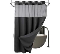 Rideau de douche multifonction moderne à clipser pour salle de bain | Sans anneau pour la maison, la salle de bain, la baignoire, les toilettes, l'hôtel, le motel, l'appartement, l'appartement
