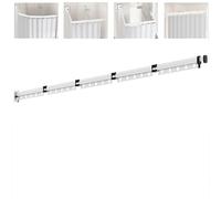 Rideau De Douche Mural Pliable,3 Plis,4 Plis,5 Plis En Option,Tringle à Rideau De Douche Pliable à 360°,2 Méthodes D'installation,Pour Salle De Bain, étendoir à Linge Télescopique,5-1.2 * 1.8