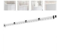 Rideau De Douche Mural Pliable,3 Plis,4 Plis,5 Plis En Option,Tringle à Rideau De Douche Pliable à 360°,2 Méthodes D'installation,Pour Salle De Bain, étendoir à Linge Télescopique,4-1.2 * 1.8