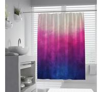 Rideau de Douche ombré Rose Bleu Rideau de Bain Abstrait à Texture dégradée Rideau de Salle de Bain Moderne imperméable Tissu Extra Long Lavable en Machine 150 x 180 cm