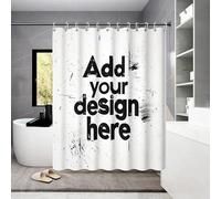 Rideau de Douche Photo/Texte : Ajoutez Votre Propre Design avec Vos Photos et textes, Grand Drap de Bain avec Crochets pour Baignoire, Spa (165 x 153 cm/imperméable)