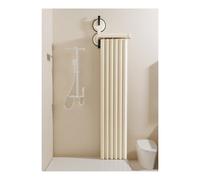 Rideau de douche pliable, Tringle à rideau de douche rétractable réglable sans perceuse salle bain RV multicolore 2-5 fois(Beige a,2-Fold)