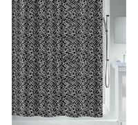 Spirella Rideau de Douche Polyester Lines 180x200cm Noir