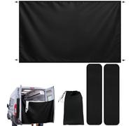 Rideau de Douche pour Hayon Fourgon Van, Cabine Extérieure Intimité Double Face, Tente Camping-Car Magnétique Imperméable en Tissu Oxford 600D sans Perçage, Portable avec Sac