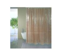 Rideau de douche PVC 180x200cm Marron - Anneaux inclus MSV