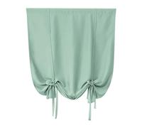 Rideau de douche réglable pour salle de bain et cuisine - Rideaux romains à ballons pour petite fenêtre - Panneau avec passe-tringle - Tissu doublé (vert menthe, A)