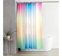 Rideau de Douche Rideau de Bain, Chickw1 3D Pente Impression Imperméable Anti-moisissure Polyester Tissu Lavable Rideau avec 12 Crochets pour Salle de Bain Baignoire (Blanc,180x180cm)
