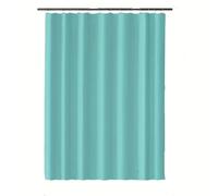 Rideau de Douche Simple de Couleur Unie, Bleu Aqua avec Crochets en Plastique, cloison de Salle de Bain, décoration d'intérieur pour hôtel et Maison d'hôtes 90x190cm/(WxH)