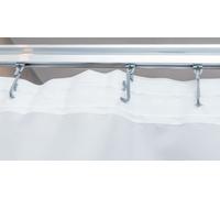 Rideau de douche textile blanc 90x200 cm avec bande et crochet Rideau de fenêtre