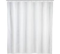 Rideau De Douche Wenko 120x200 Blanc Lavable Avec 8 Anneaux En Polyester Recyclé Imperméable écologique Anti-moisissure Durable Avec Surface Traitée Pour Une Utilisation Facile Et Entretien Simplifié