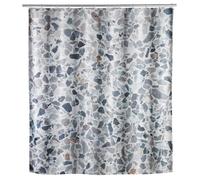 Wenko - Rideau de douche design Terrazzo - Polyester - 180 x 200 cm - Gris - Terrazzo Gris G