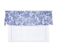 Rideau de fen tre sur mesure Victoria Park Toile Valence Bleu