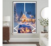 Rideau de Fenetre à Isolation Thermique 58 x 54 cm Coupe-Vent, Protection Contre Le Froid, Isolation Thermique Magnétique Moustiquaire Convient à Tous Types de Fenêtres, A