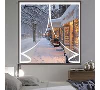 Rideau de Fenetre D'Hiver 128 x 90 cm Chaud en Hiver et Frais en Été, Chaud Coupe-Vent et Insonorisant Transparent Rideau Thermique Convient à Tous Types de Fenêtres, A