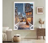 Rideau de Fenetre D'Hiver 130 x 94 cm Fermeture Automatique - Coupe-Ven- avec Protection Thermique Isolation de Fenetre D'Hiver pour Salon, Chambre Chauffante, A