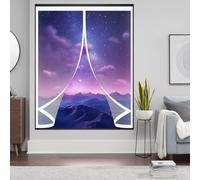 Rideau de Fenetre D'Hiver 45 x 65 cm Fermeture Automatique - Coupe-Ven- avec Protection Thermique Magnétique Moustiquaire Rideau pour Salon, Chambre Chauffante, A