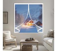 Rideau de Fenetre D'Hiver 50 x 94 cm Anti Froid et Chaleur Vent Isolation Phonique Imperméable Fenetre Rideau Thermique Anti Froid pour Cuisine, Chambre à Coucher, A