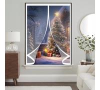 Rideau de Fenetre D'Hiver 63 x 54 cm Anti Froid et Chaleur Vent Isolation Phonique Imperméable Transparent Rideau Thermique pour Cuisine, Chambre à Coucher, A