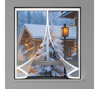 Rideau de Fenetre D'Hiver 63 x 54 cm Durable, Coupe-Vent, Imperméable, Fermeture Automatique Magnétique Isolant Thermique Fenetre pour Salon, Chambre Chauffante, A