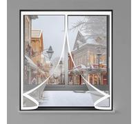 Rideau de Fenetre D'Hiver 63 x 54 cm Fermeture Automatique - Coupe-Ven- avec Protection Thermique Isolant Thermique Isolation Fenetre Convient à Tous Types de Fenêtres, A