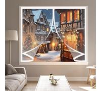 Rideau de Fenetre D'Hiver 94 x 68 cm Fermeture Automatique, Anti Froid et Chaleur, Imperméable Rideau Fenetre Isolant Thermique pour Salon, Chambre Chauffante, A