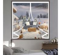 Rideau de Fenetre Épaississant D'Hiver 63 x 54 cm Durable, Coupe-Vent, Imperméable, Fermeture Automatique Isolation de Fenetre D'Hiver pour Cuisine, Chambre à Coucher, A